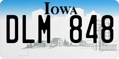 IA license plate DLM848