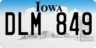 IA license plate DLM849