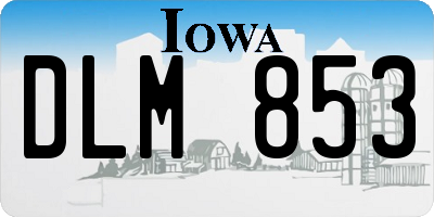 IA license plate DLM853