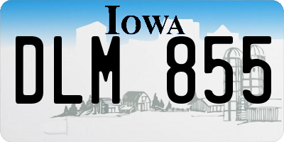 IA license plate DLM855