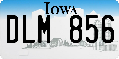 IA license plate DLM856