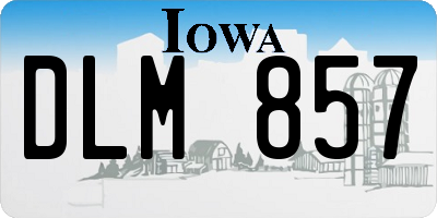 IA license plate DLM857