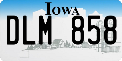 IA license plate DLM858