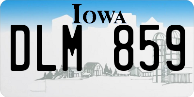IA license plate DLM859