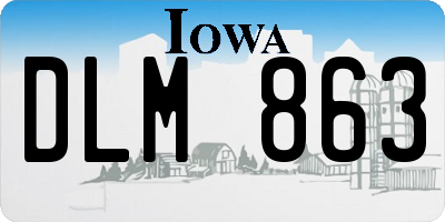 IA license plate DLM863