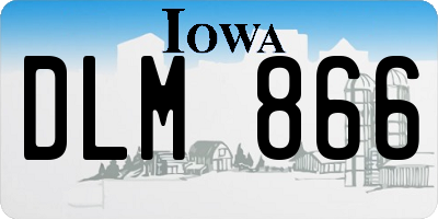IA license plate DLM866