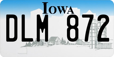 IA license plate DLM872