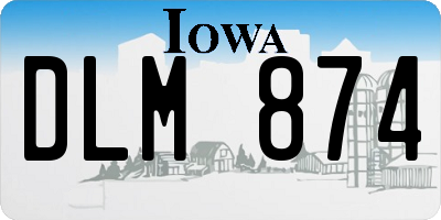 IA license plate DLM874