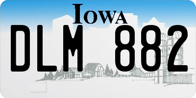 IA license plate DLM882
