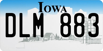 IA license plate DLM883