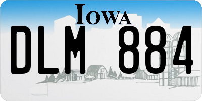 IA license plate DLM884