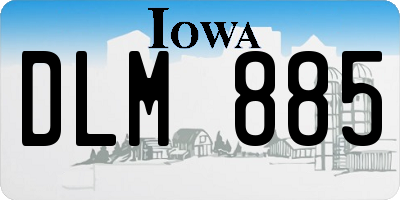 IA license plate DLM885