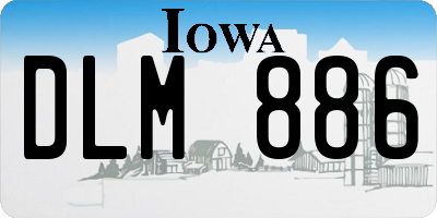 IA license plate DLM886