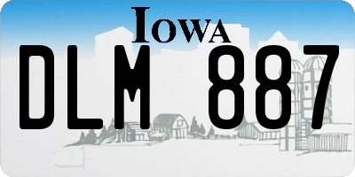 IA license plate DLM887