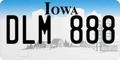 IA license plate DLM888