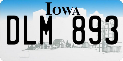 IA license plate DLM893