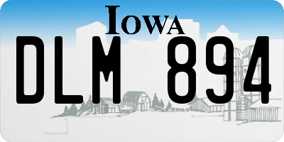 IA license plate DLM894