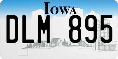 IA license plate DLM895