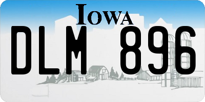 IA license plate DLM896