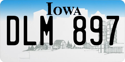 IA license plate DLM897