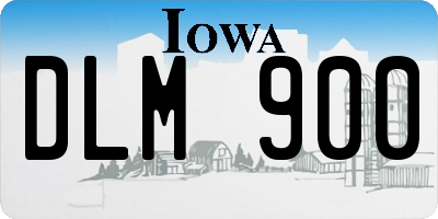 IA license plate DLM900
