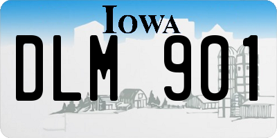 IA license plate DLM901