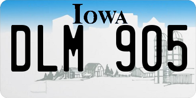 IA license plate DLM905