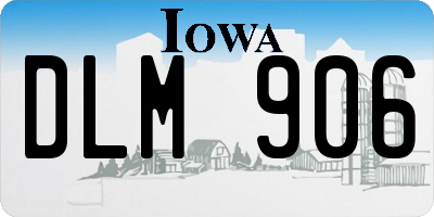 IA license plate DLM906