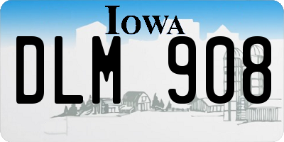 IA license plate DLM908