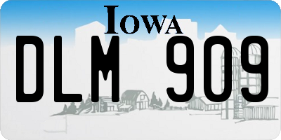 IA license plate DLM909