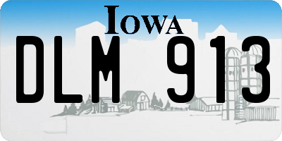 IA license plate DLM913