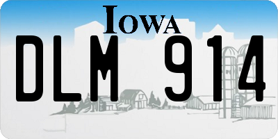IA license plate DLM914
