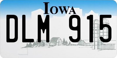 IA license plate DLM915