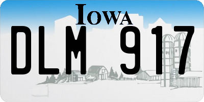 IA license plate DLM917