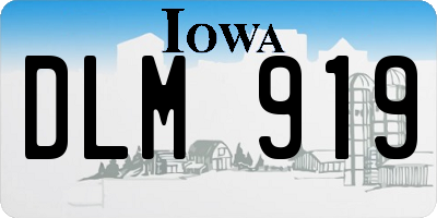 IA license plate DLM919