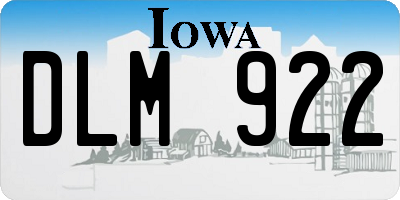 IA license plate DLM922