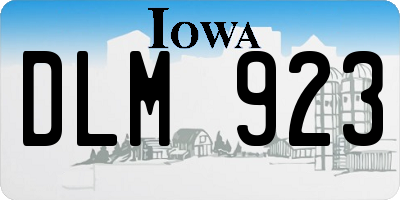 IA license plate DLM923
