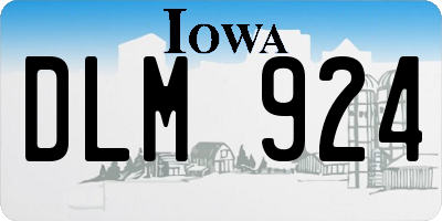 IA license plate DLM924