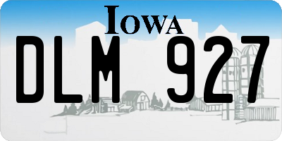 IA license plate DLM927