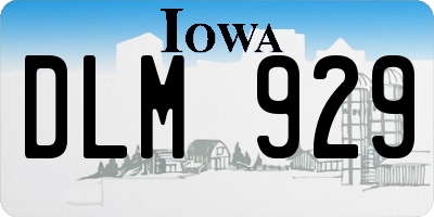 IA license plate DLM929