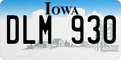IA license plate DLM930