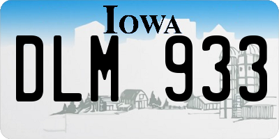 IA license plate DLM933