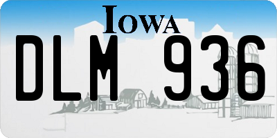 IA license plate DLM936