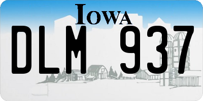 IA license plate DLM937
