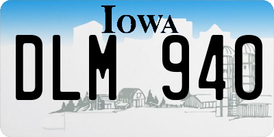 IA license plate DLM940