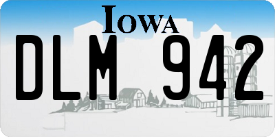 IA license plate DLM942