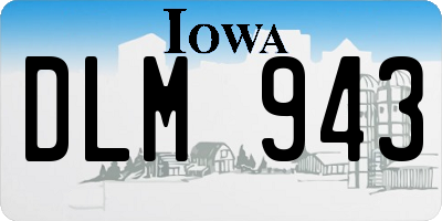 IA license plate DLM943
