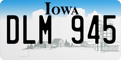 IA license plate DLM945