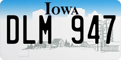 IA license plate DLM947