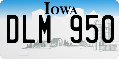 IA license plate DLM950